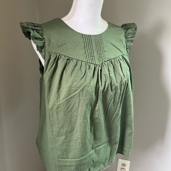 J. Crew Factory Pleated ruffle top - Picture 6 of 8